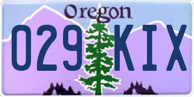 OR license plate 029KIX