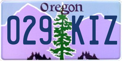 OR license plate 029KIZ