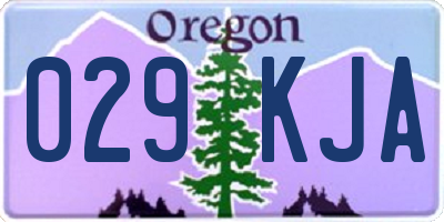 OR license plate 029KJA