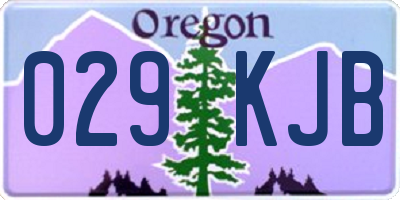 OR license plate 029KJB