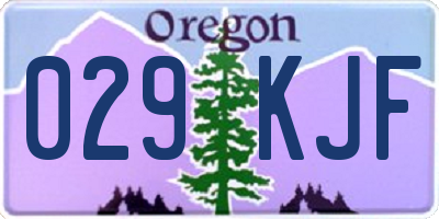 OR license plate 029KJF
