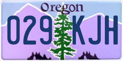 OR license plate 029KJH