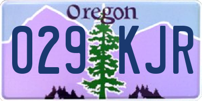 OR license plate 029KJR