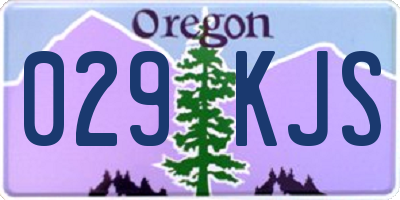 OR license plate 029KJS