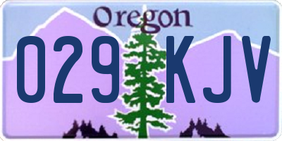 OR license plate 029KJV