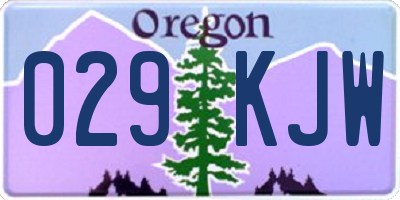 OR license plate 029KJW