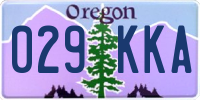 OR license plate 029KKA