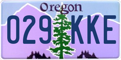 OR license plate 029KKE