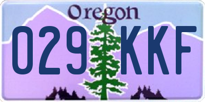 OR license plate 029KKF