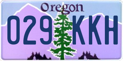 OR license plate 029KKH