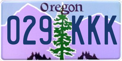 OR license plate 029KKK