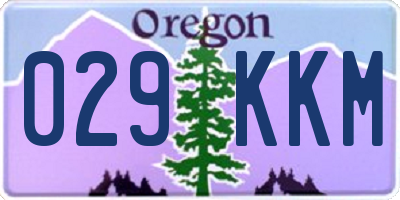 OR license plate 029KKM