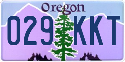 OR license plate 029KKT