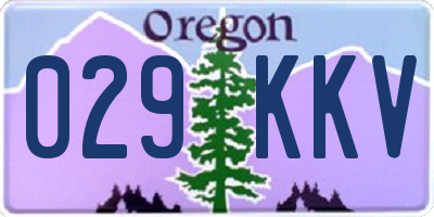 OR license plate 029KKV