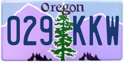 OR license plate 029KKW