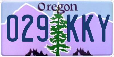 OR license plate 029KKY