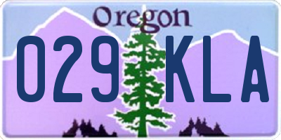 OR license plate 029KLA