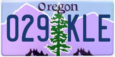 OR license plate 029KLE
