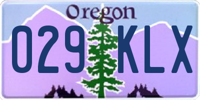 OR license plate 029KLX