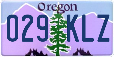 OR license plate 029KLZ