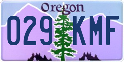 OR license plate 029KMF