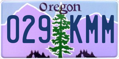 OR license plate 029KMM