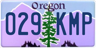 OR license plate 029KMP
