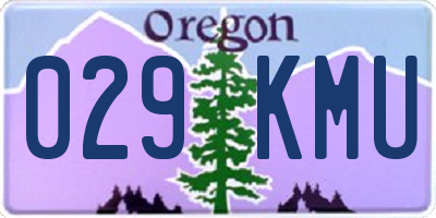 OR license plate 029KMU