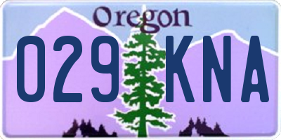 OR license plate 029KNA