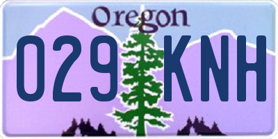 OR license plate 029KNH