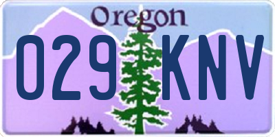 OR license plate 029KNV