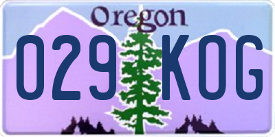OR license plate 029KOG