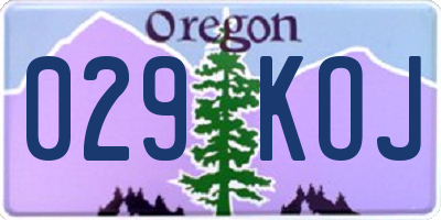 OR license plate 029KOJ