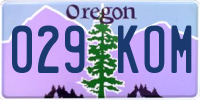 OR license plate 029KOM