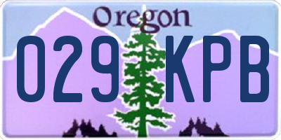 OR license plate 029KPB