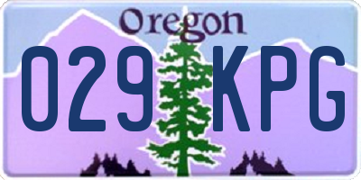 OR license plate 029KPG