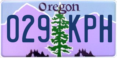 OR license plate 029KPH