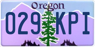 OR license plate 029KPI