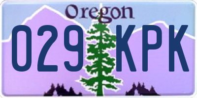 OR license plate 029KPK