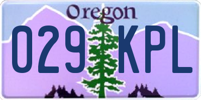 OR license plate 029KPL