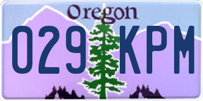 OR license plate 029KPM