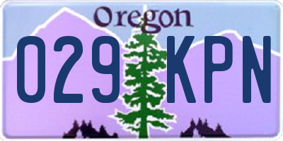 OR license plate 029KPN