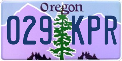 OR license plate 029KPR