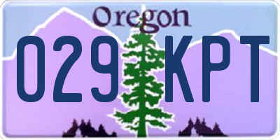OR license plate 029KPT