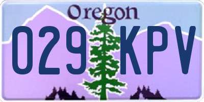 OR license plate 029KPV