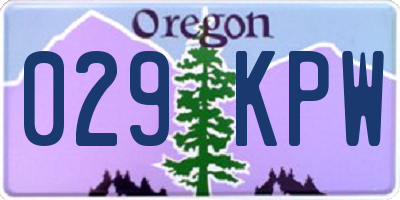 OR license plate 029KPW