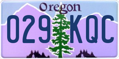 OR license plate 029KQC