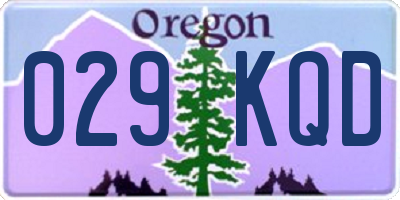 OR license plate 029KQD