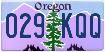 OR license plate 029KQQ