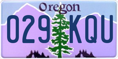OR license plate 029KQU
